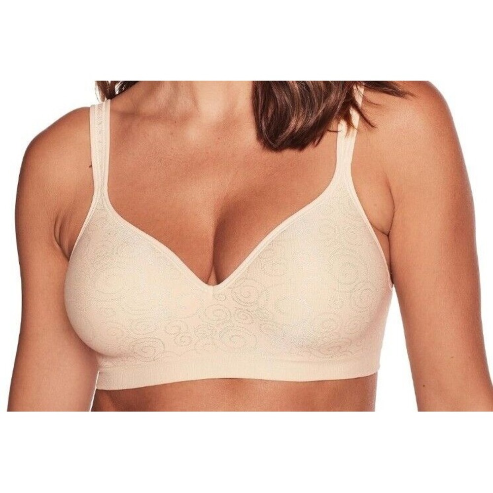 Bali Womens Bali Comfort Revolution Wire Free Bra Light Beige Swirl 40DD